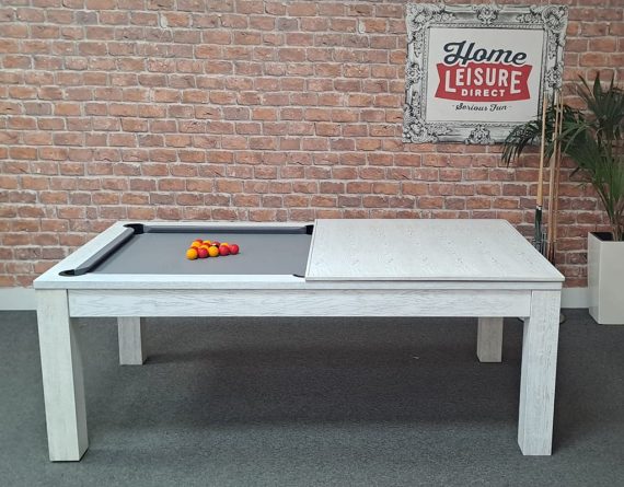 Signature Chester White Solid Wood Pool Dining Table: Warehouse Clearance - Image 4