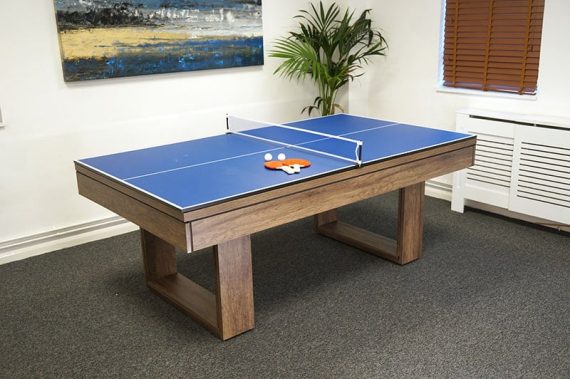 Signature Burton Pool Dining & Table Tennis Top: Grey Oak - Image 4