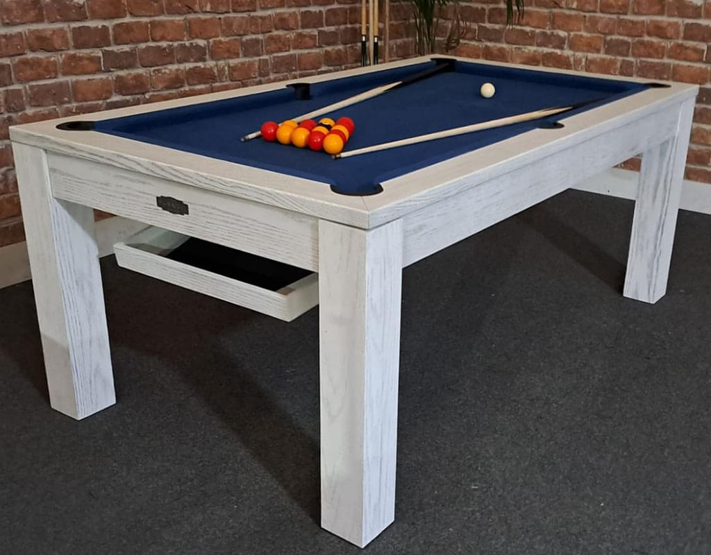 Signature Chester White Solid Wood Pool Dining Table, 6ft: Warehouse Clearance - Image 2